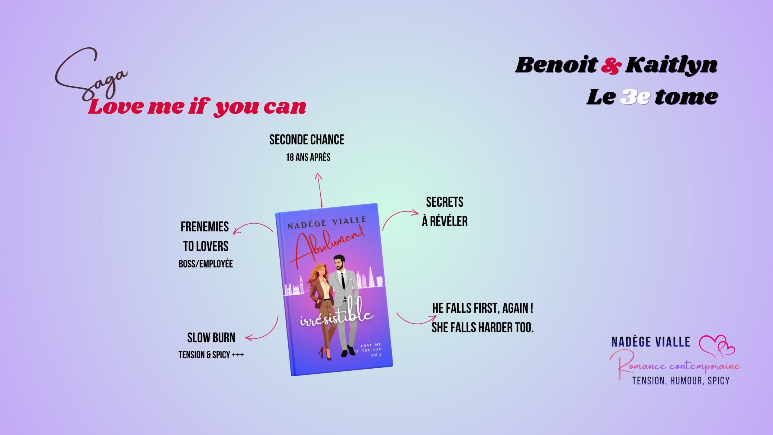 TROPES dans Absolument irrésistible tome 3 saga love me if you can écrit par Nadège Vialle